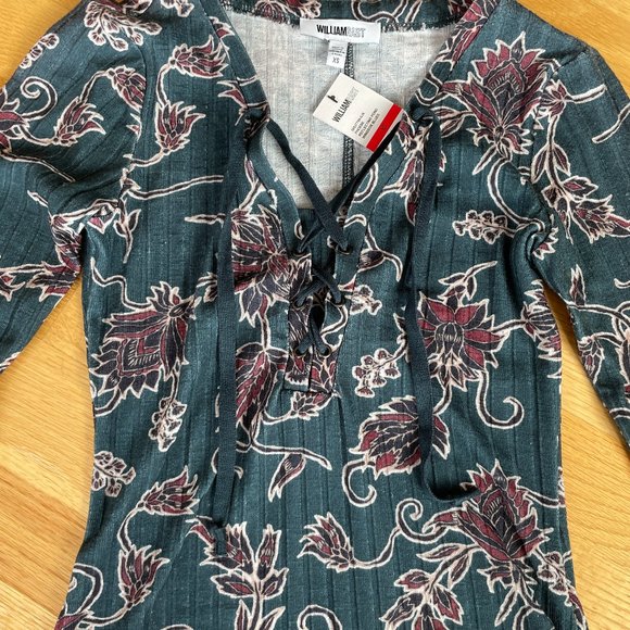 🆕 WilliamRast Phoebe Reflecting Pond Lace Up Shirt - Picture 8 of 10